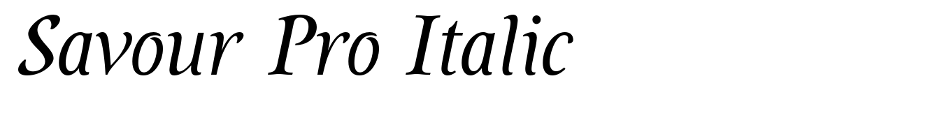 Savour Pro Italic